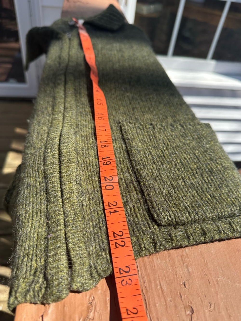 J. Crew green wool cardigan - Picture 6 of 8
